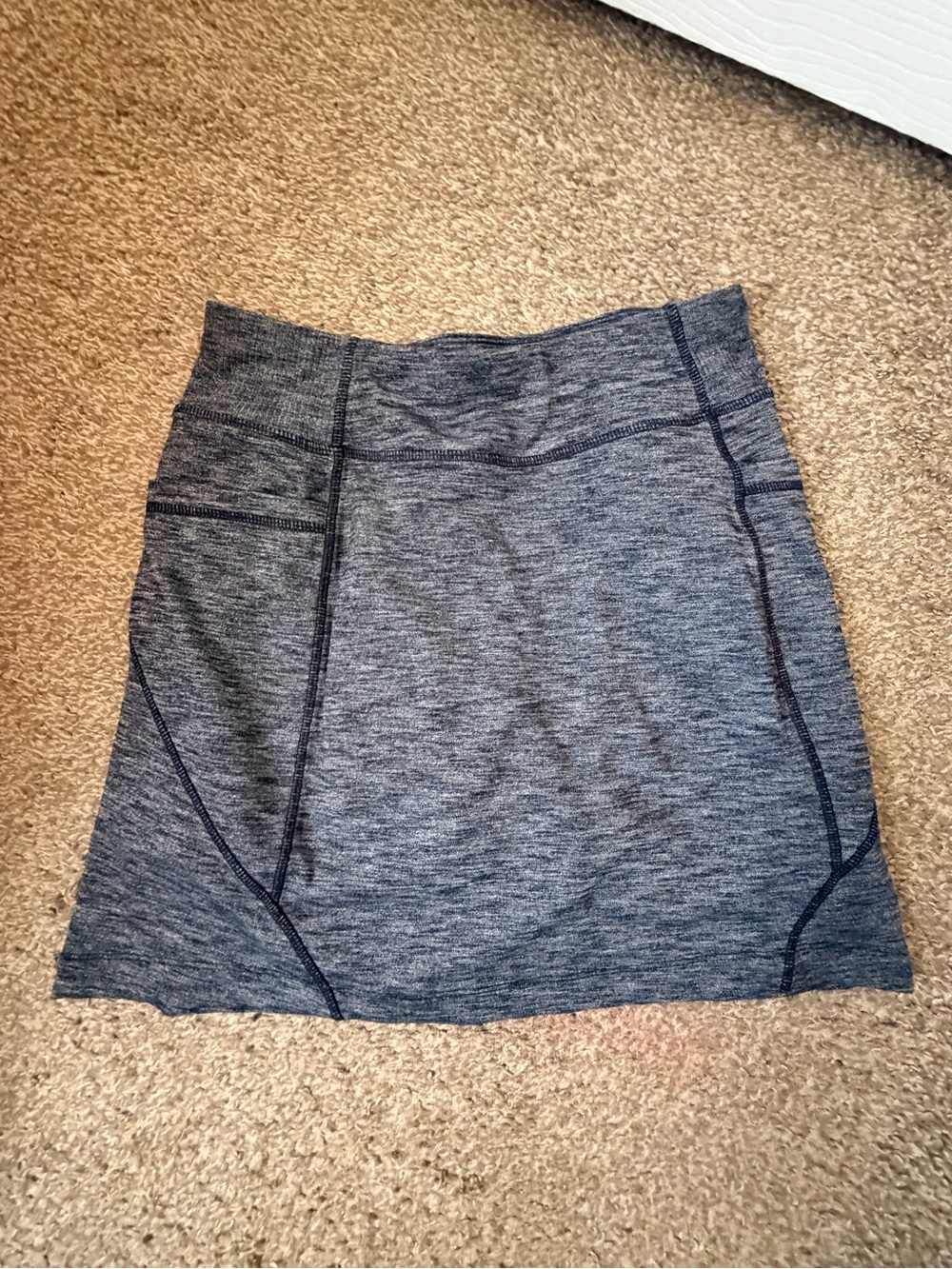 Athleta Heathered Charcoal Gray Active Mini Skort